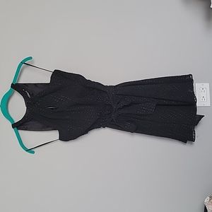 Express Dress black sheer sparkle size xs